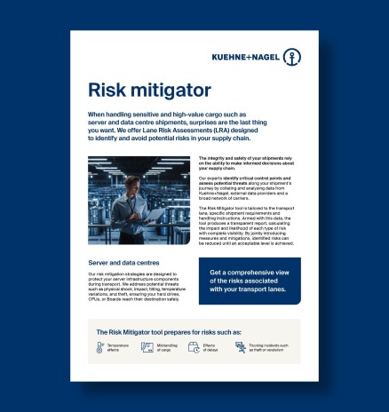 Download leaflet about Risk Mitigator for Server and Data Centre Logistics
